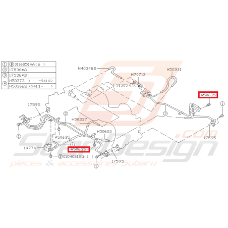 Vis + rondelle de fixation de tôle anti-déjaugeage SUBARU WRX/STI 01-07 et BRZ / TOYOTA GT 86