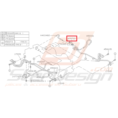 Durite régulateur GT 94-00 WRX/STI 01-07