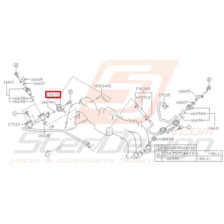 Régulateur pression d'essence SUBARU GT 97-00