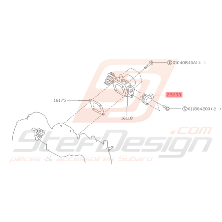 Capteur de Position Papillon d'Admission Origine Subaru GT 97 - 98