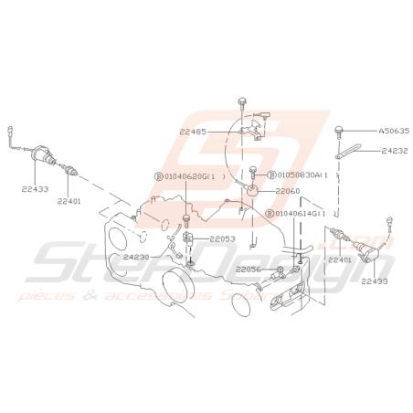 Schéma Bougie d'Allumages Origine Subaru Impreza GT 1993 - 1996