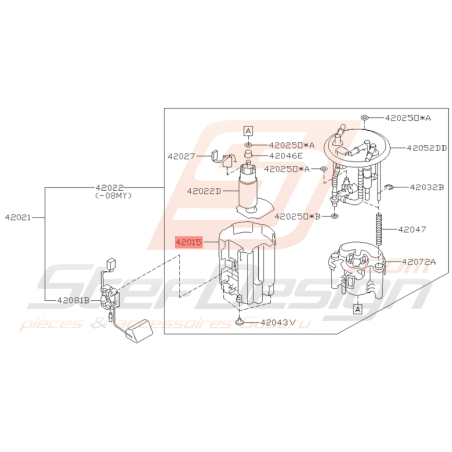 Chambre Pompe à essence Origine Subaru STI 2008 - 2014