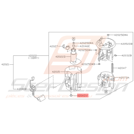 Coussin de Pompe à essence Origine Subaru STI 2008 - 2014