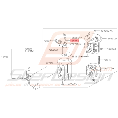 Entretoise Pompe à Essence Origine Subaru STI 2008 - 2014