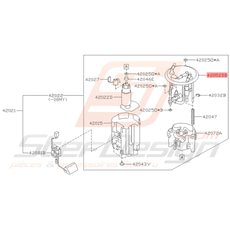 Support Pompe à Essence Origine Subaru STI 2008 - 2014