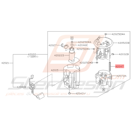 Ressort Pompe à Essence Origine Subaru STI 2008 - 2014