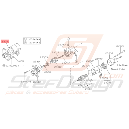 Démarreur Origine Subaru GT 1993 - 1997