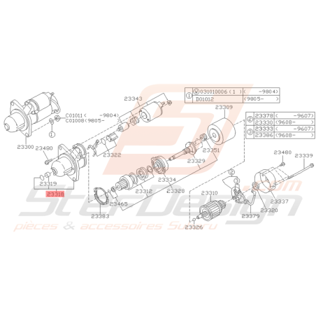 Corps de Démarreur Origine Subaru Impreza GT de 07/1997 - 2000