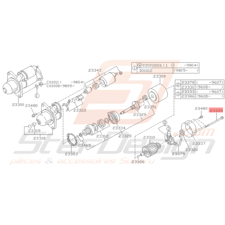 Boulon de Démarreur Origine Subaru Impreza GT 07/1997 - 2000