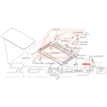 Bouchon Toit Ouvrant Origine Subaru Impreza GT 1993 - 2000