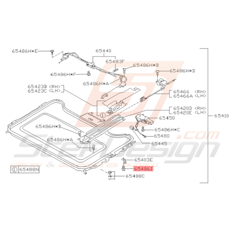 Boulon Toit Ouvrant Origine Subaru Impreza GT 1993 - 2000