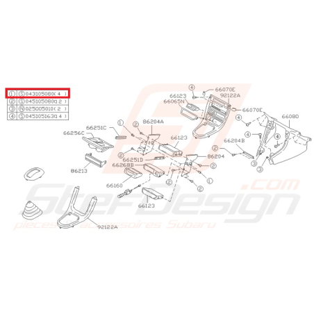 Vis Origine Subaru Impreza GT 1993-1997