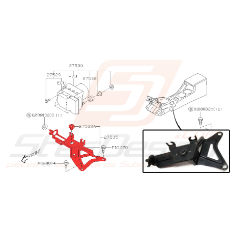 Support du boitier ABS pour subaru impreza STI 2005