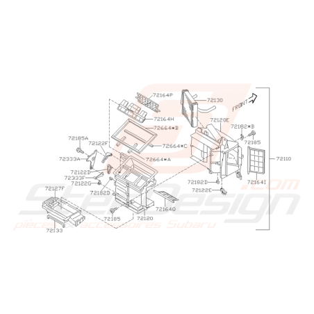 Schéma système de chauffage Origine Subaru Impreza GT 1998-2000