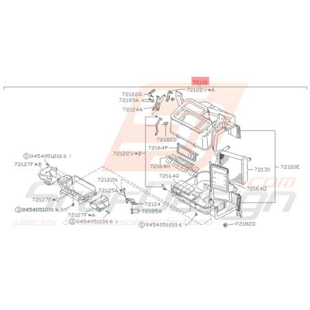 Unité de Chauffage Origine Subaru GT 1993 - 1996