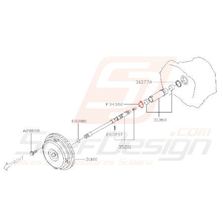 Circlips axe convertisseur de couple forester SF5