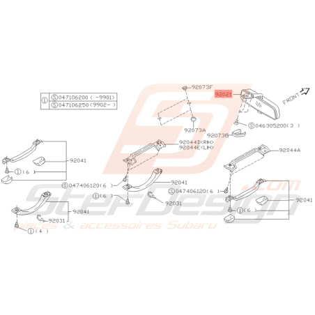 Rétroviseur Intérieur Origine Subaru Impreza GT 1993 - 2000