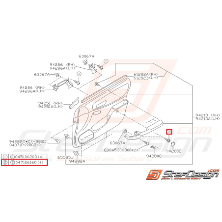 Vis Origine Subaru Impreza GT 1998-2000