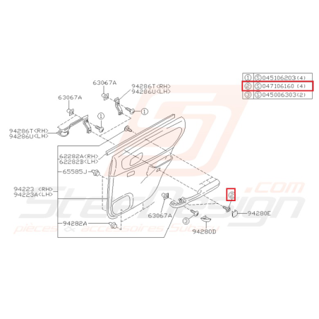 Vis Origine Subaru Impreza GT 1998-2000