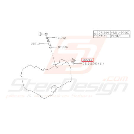 Engrenage Origine Subaru Impreza GT 1993-2000