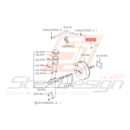 Bouchon Origine Subaru Impreza GT 1993 - 2000