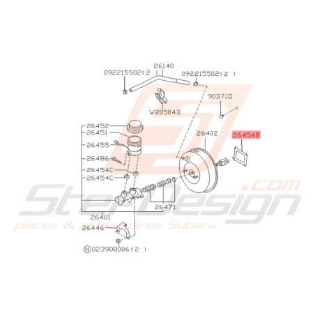 Joint de Dépression Origine Subaru Impreza GT 1993 - 2000