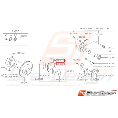 Attache plaquette frein avant GT 97-98