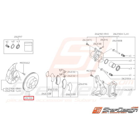 Disque de frein avant SUBARU LEGACY 2000