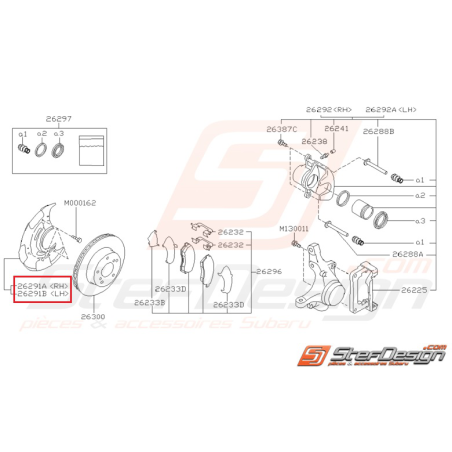 Flasque disque avant subaru GT 97-98