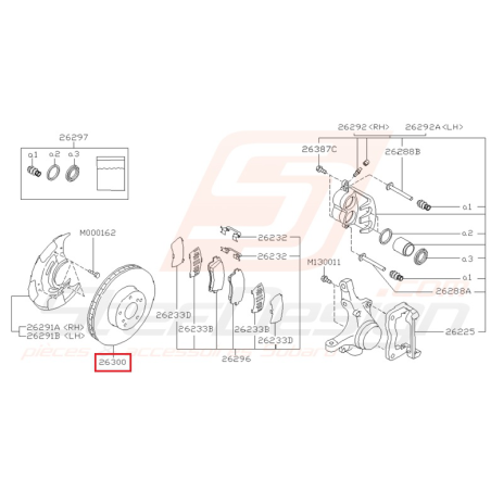 Disque de frein avant SUBARU LEGACY 2000