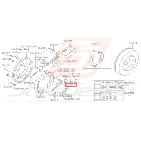 Ressort réglage frein à main GT 97-00 WRX/STI 01-14