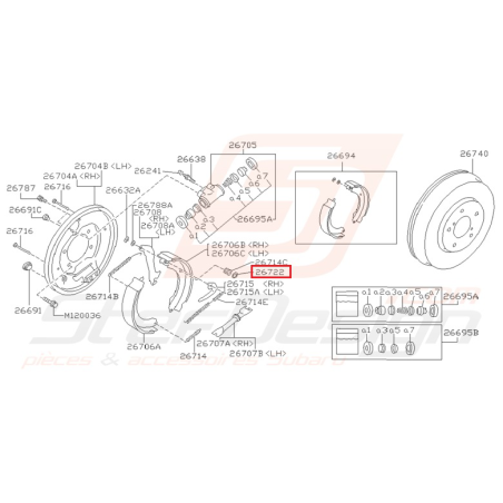 Coupelle de maintient des mâchoires GT 97-00 WRX/STI 03-14