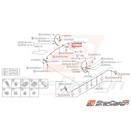 Conduite de frein Origine Subaru pour Impreza GT 1993-2000