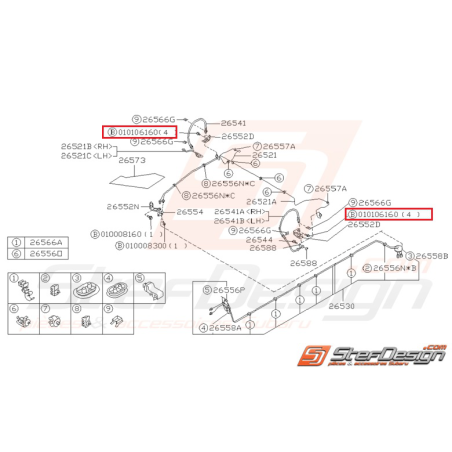 Vis soufflet levier de vitesse WRX/STI 01-07