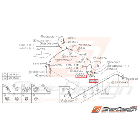 Joint cuivre de flexible d'étrier de frein avant et arrière GT 93-00 WRX/STI 01-14