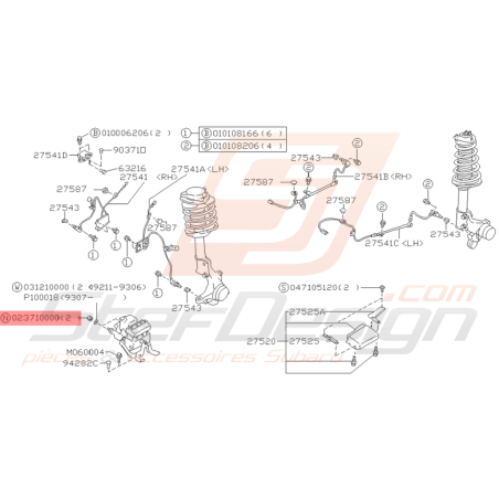 Ecrou Origine Subaru GT