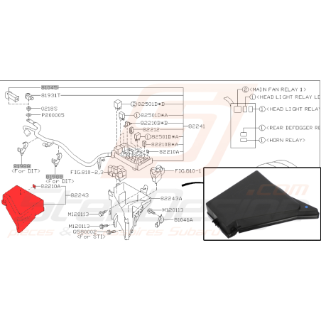 Couvercle de boite à fusible subaru impreza STI 2015