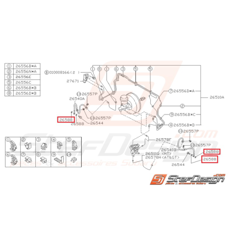 Joint cuivre de flexible d'étrier de frein avant et arrière GT 93-00 WRX/STI 01-14