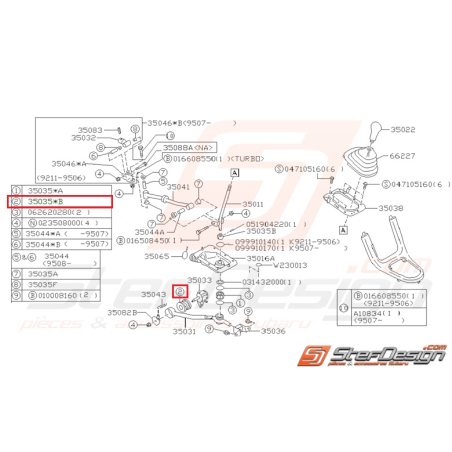 Bague Origine Subaru Impreza GT 1993-1997