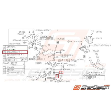 Joint torique levier de vitesse STI 01-07