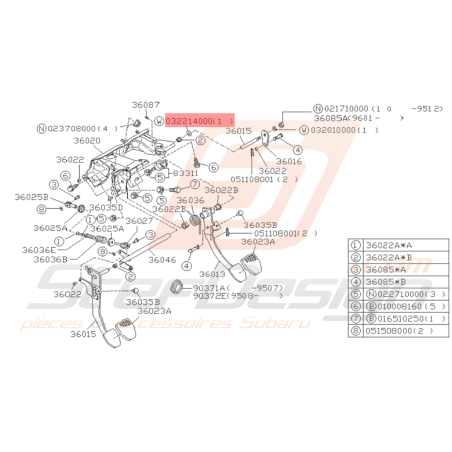 Rondelle de Frein Origine Subaru Impreza GT 1993 - 1997