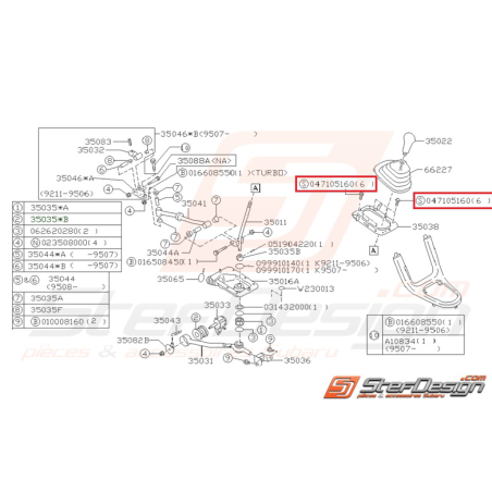 Vis de tuyau de remplissage essence subaru impreza P1