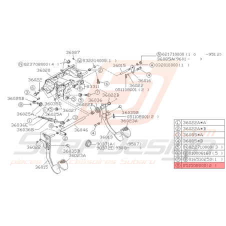 Agrafe Origine Subaru GT