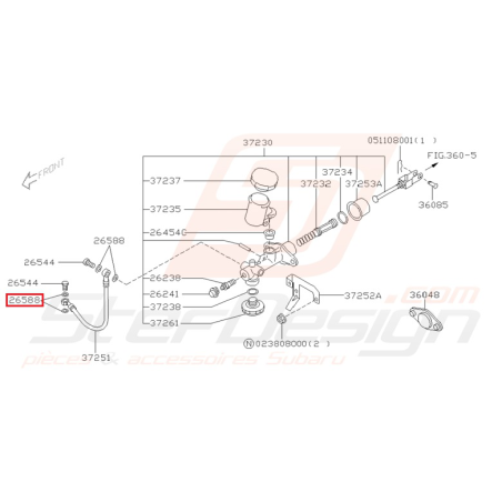 Joint cuivre de flexible d'étrier de frein avant et arrière GT 93-00 WRX/STI 01-14