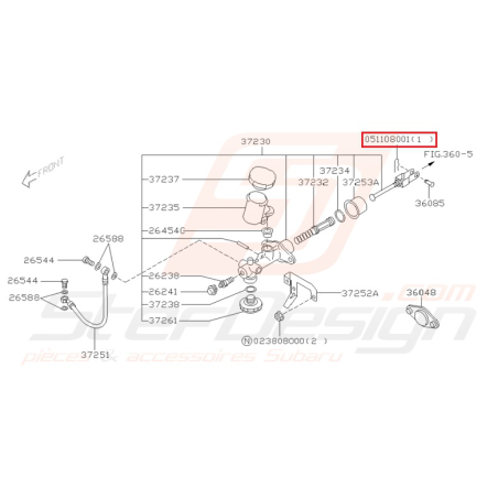 Broche Retenue de Ressort Origine Subaru Impreza GT 1993 - 1997