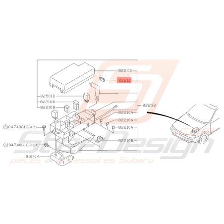 Arrêt de Fusible Origine Subaru GT 1998 - 2000