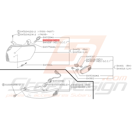 Ampoule 12V 5W Origine Subaru GT 1993 - 2000