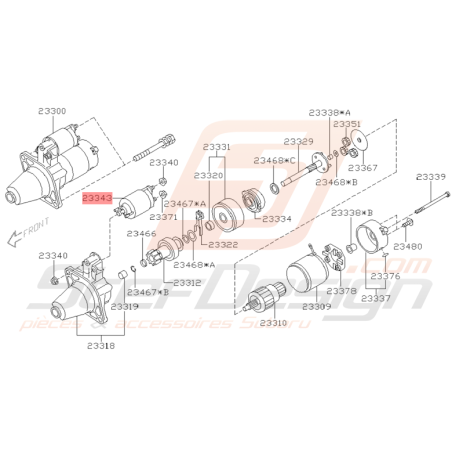 Contacteur Magnétique Origine Subaru WRX et STI 2001 - 2005