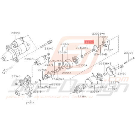 Engrenage de Démarreur Origine Subaru WRX STI 2001 - 2005