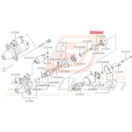 Roulement de Démarreur Origine Subaru WRX STI 2001 - 2005